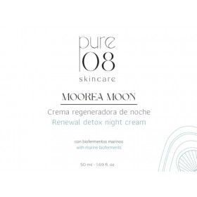 Crème de nuit régénérante pour le visage Moorea Moon de 08PURE Skincare, aux bioferments marins et au NovoRetin, pour tous ty