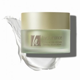 hyaluronce Crème de nuit au collagène végétalien - Crème de nuit régénérante pour visage et cou - Hydrate intensément et peau