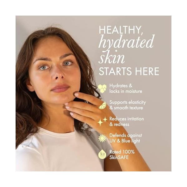 Boë No.8 Crème visage – Hydratant léger quotidien, lisse, adoucit & protège contre lumière bleue & UV, longue tenue, sans par...