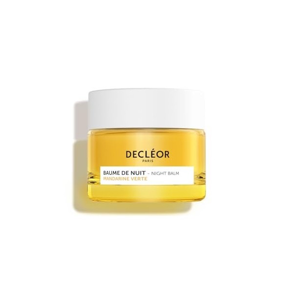 Decléor Baume de Nuit Mandarine Verte 15ml – Baume Visage Éclat et Vitalité, Soin Nuit Illuminateur, Soin pour Peaux Ternes a