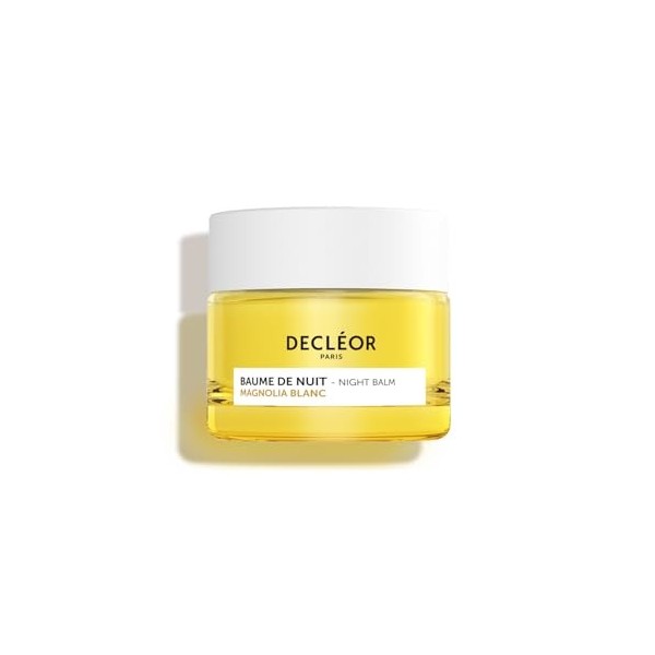 Decléor Baume de Nuit Magnolia Blanc 15ml – Baume Visage Nuit Régénérant pour Restaurer la Densité et la Fermeté, Redéfinir l