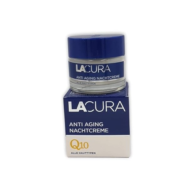 Lacura Crème de nuit anti-âge Q 10 - Pour tous types de peau - 50 ml
