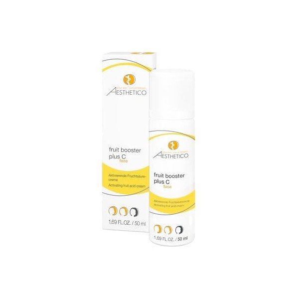 AESTHETICO Fruit Booster Plus C Crème de nuit anti-âge intensive aux acides de fruits avec acide glycolique et vitamine C pur