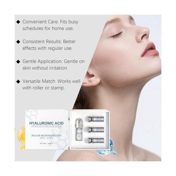 Micro Infusion System for Face and Lips, Sérum Anti-Âge à Infusion Microneedle, Réduction Profonde Des Rides Et Raffermisseme