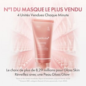 medicube Duo Nuit Double Glow: Masque de Nuit Wrapping au Collagène 75ml et Sérum Rose au PDRN ADN de Saumon 30ml | Routine