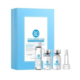 Set Poudre Acide Hyaluronique Pour Soins Intensifs De La Peau, Hydratation Concentrée À LHyaluron Pur, Favorise Une Peau Lum