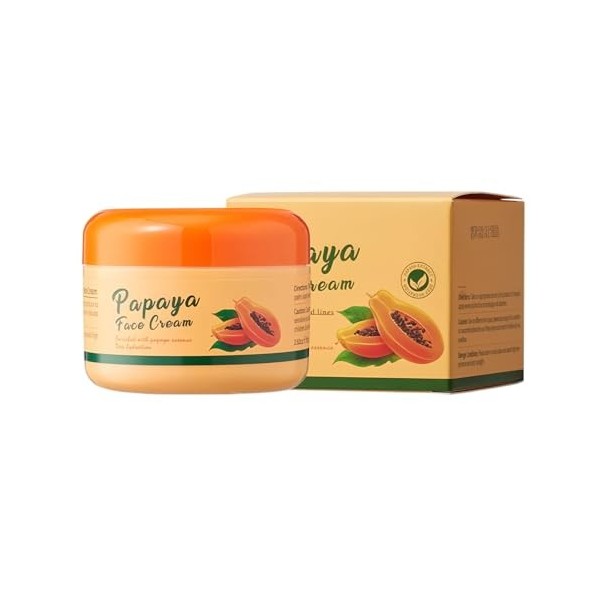 Crème Hydratante à la Papaye, Hydratation Profonde et Soin Naturel, Pour une Peau Douce et Éclatante, Procure une Hydratation