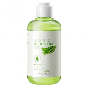Gel Pur dAloe Vera Bio Pour Visage Et Corps, Hydratant Apaisant Contre Coups de Soleil, Peau Sèche et Irritations, Riche en 