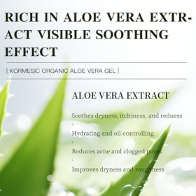 Gel Pur dAloe Vera Bio Pour Visage Et Corps, Hydratant Apaisant Contre Coups de Soleil, Peau Sèche et Irritations, Riche en 