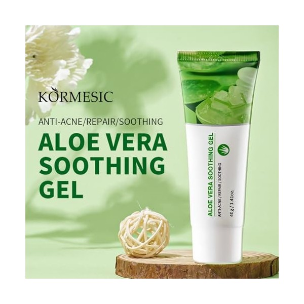 Gel DAloe Vera 2 Pièces Hydratant Naturel Pour Peau, Soin Apaisant Après Soleil Et Sécheresse, Idéal Visage Corps Et Cuir Ch