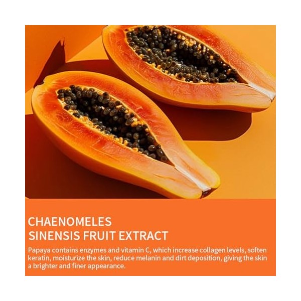 Gelée Naturelle À La Papaye Pour Visage Et Corps, Élimine En Douceur Cellules Morts, Atténue Apparence Ridules, Hydratation P