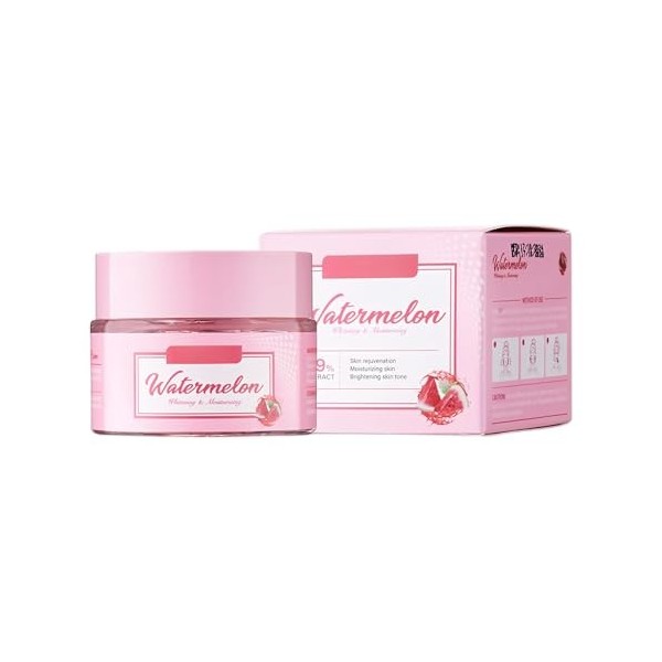 Crème Hydratante Éclaircissante À La Pastèque Pour Une Peau Rayonnante Et Hydratée, Soin Profond À LExtrait Naturel De Pastè