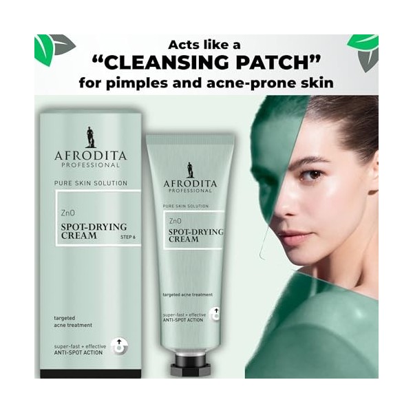 Afrodita Professional ZnO Spot-Drying Cream Crème à loxyde de zinc pour les impuretés et les peaux mixtes avec hamamélis et 