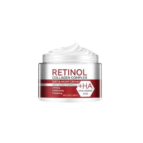 Crème Hydratante Au Rétinol Pour Une Hydratation Profonde, Soin Anti-Rides, Crème Visage Raffermissante Et Lissante, Crème Nu