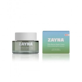 ZAYNA Silky Marine Night Cream 50 ml – Crème de nuit riche à lhuile dargan, hibiscus et algues pour une hydratation en prof