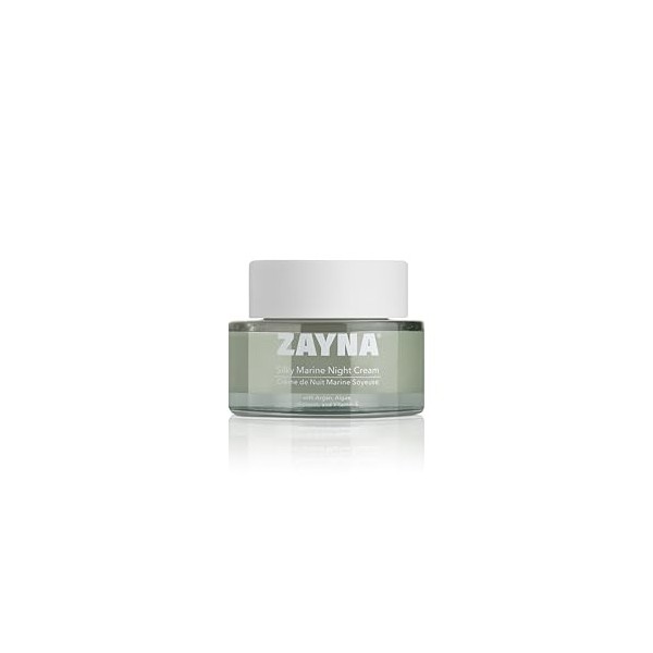 ZAYNA Silky Marine Night Cream 50 ml – Crème de nuit riche à lhuile dargan, hibiscus et algues pour une hydratation en prof