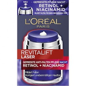LOréal Paris Soin de nuit pressé anti-rides pour un teint uniforme et réduit les rides en 14 nuits avec rétinol et niaciamid