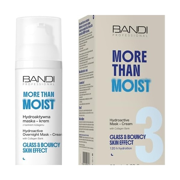 Bandi Masque Hydratant Nuit Régénérant au Collagène Éclatante Anti-Âge Hydratation Intense Barrière Cutanée Fermeté Élasticit...