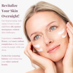 Bandi Crème de Nuit Anti-Âge Régénérante pour Ménopause Renouvellement Cutané Fermeté Réduction des Rides Éclat Hydratation B...