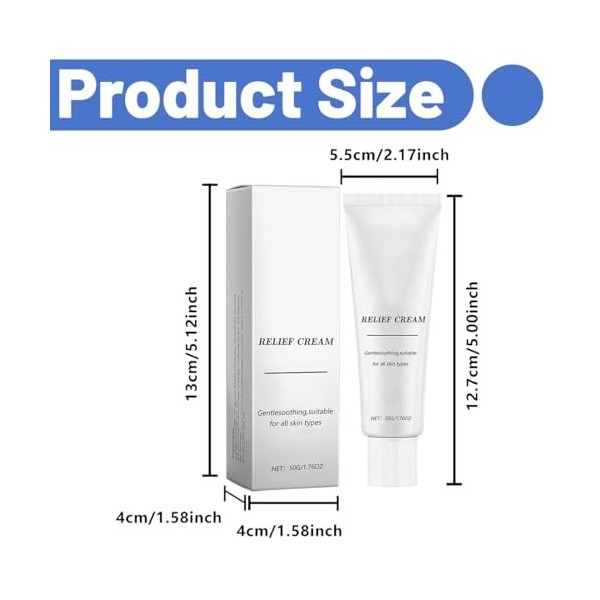AYVRUOP Crème Hydratante pour le Visage, 345 Relief Cream,Pour le Visage Adaptée aux Peaux Acnéiques et Grasses