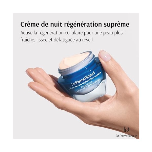 Dr Pierre Ricaud – Duo Nuit Crème et Contour Yeux Anti-Âge aux probiotiques et micro-ARN de lavande bio - Crème de Nuit Régén