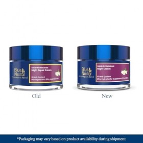 Blue Nectar Crème de nuit ayurvédique anti-âge pour homme pour réduire les rides et ridules | Réparation de la peau et nutrit