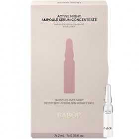 BABOR Active Night Lot de 7 ampoules de sérum régénérant pour le visage Formule végétalienne Concentrées 7 x 2 ml