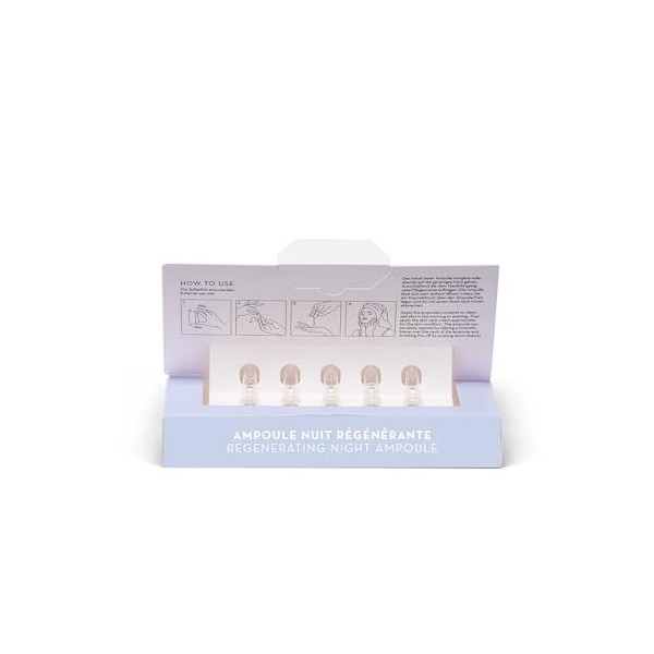 JEAN DARCEL AMPOULES Kit dampoules Overnight - AMPOULE NUIT RÉGÉNÉRANTE 5 x 2 ml - Favorise la régénération nocturne - Favo