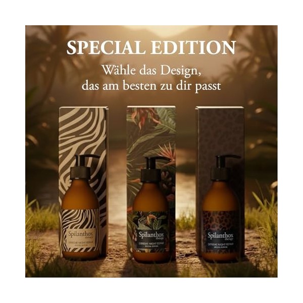 Spilanthox therapy Extreme Night Repair Special Edition Zebra 200 ml – Crème pour le visage pour réduire les rides – Soin du 