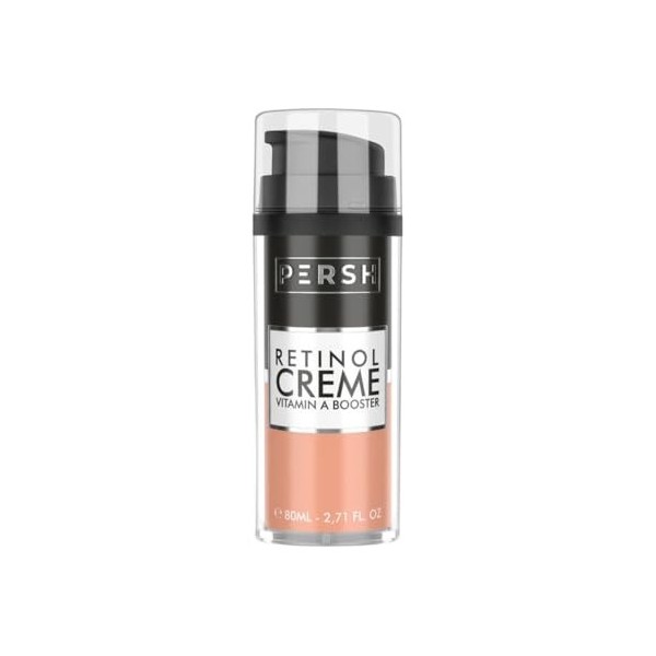 PERSH Clean Beauty Crème au rétinol 80 ml – 4% de vitamine A – Formule anti-âge très efficace | Lisse la peau et favorise le 