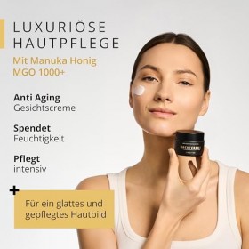 maorika Crème de nuit au miel de Manuka MGO 1000+ - Soin anti-âge neutre avec gelée royale, cire dabeille et beurre de karit
