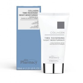 Skin Pharmacy Collagen Time Inversing Night Hydratant 30 ml – Crème anti-âge de nuit avec collagène marin et acide hyaluroniq