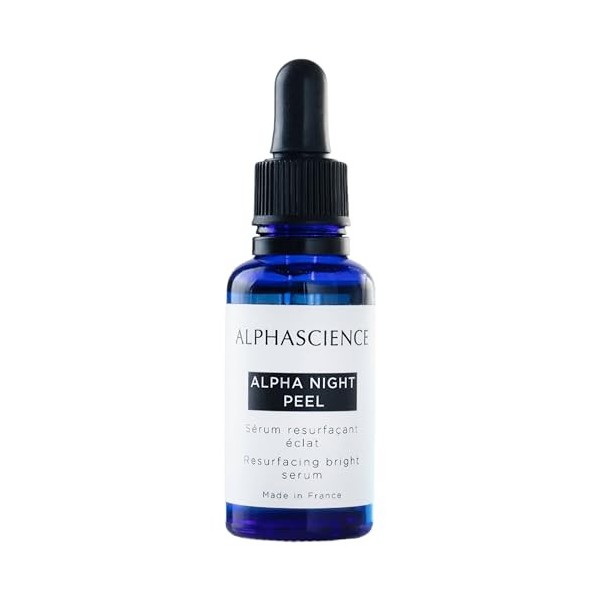 ALPHASCIENCE Alpha Night Peel - Sérum unifiant et resurfaçant - Pour les peaux grasses et acnéiques et les rides et ridules -