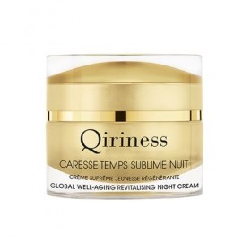 Qiriness - Crème Nuit Anti-Âge Régénérante Rétinol Vitamine C - Caresse Temps Sublime - Peaux Matures - Pour le Visage - 50 m