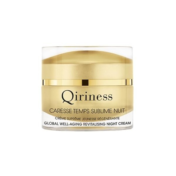 Qiriness - Crème Nuit Anti-Âge Régénérante Rétinol Vitamine C - Caresse Temps Sublime - Peaux Matures - Pour le Visage - 50 m