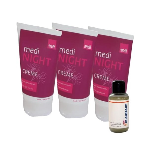 Medi Night 150 ml – Crème de soin pour jambes réparatrices après une journée dans des bas de compression + lessive pour linge