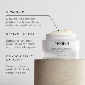 Medik8 Crème de nuit lissante intelligente au rétinol avec vitamine A Renew & Nourish 50 ml Crème Jour et Nuit
