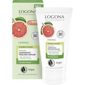 LOGONA Naturkosmetik NOURISH Sérum exfoliant clarifiant Overnight - 50 ml - Avec AHA - Teint uniforme - Pour une régénération