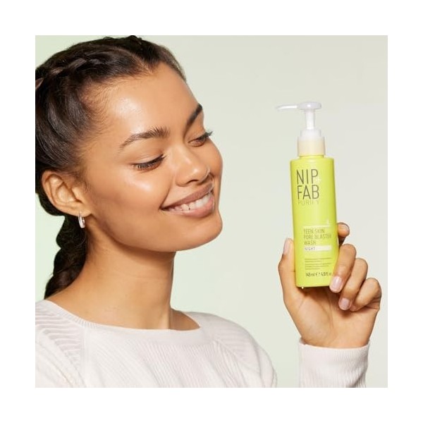 Nip+Fab Teen Skin Fix Pore Blaster Nettoyage De Nuit Du Visage À LAcide Salicylique | Huile DArbre À Thé Nettoyant Purifian