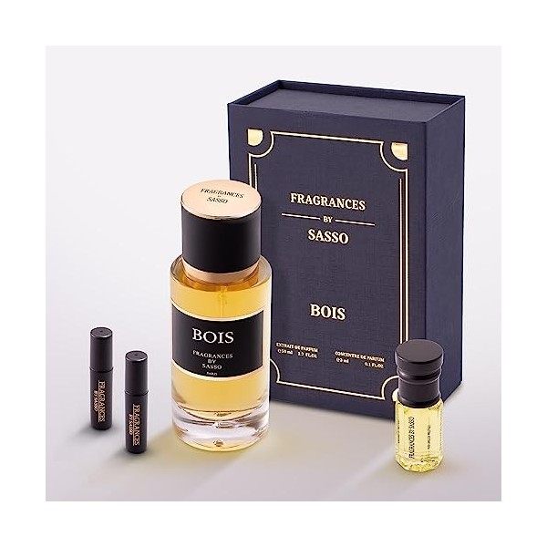 COLLECTION PRIVEE PARFUM BOIS - Fragrances by Sasso | 1 Musc 3ml + 2 Echantillon Parfum OFFERT | Extrait de Parfum GENERIQUE 