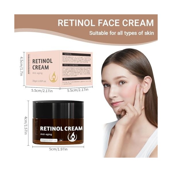 LuLiyLdJ Crème de Nuit Régénérante Anti-Âge - Soin Visage Anti-Rides, Fermeté, Confort - Tous Types de Peaux - 30 ml