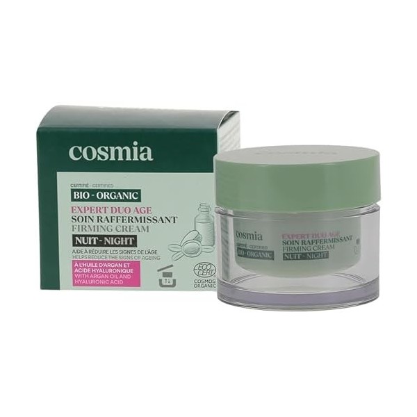 COSMIA Expert Crème de nuit raffermissante à lhuile dargan bio 50 ml Crème Jour et Nuit