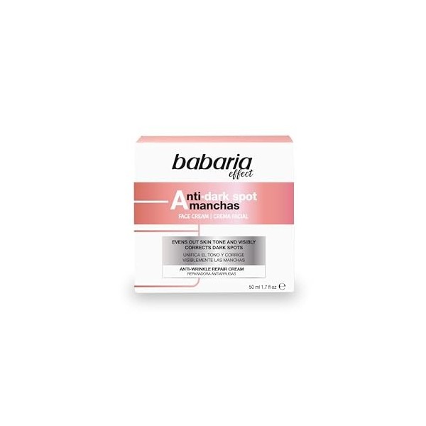 Babaria - Crème Visage Anti-taches | Traitement de Nuit Intensif | Réduit les Taches et Rides | Unifie le Teint | Hydratation...