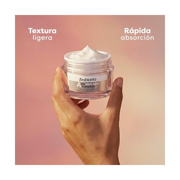 Babaria - Crème Visage Anti-taches | Traitement de Nuit Intensif | Réduit les Taches et Rides | Unifie le Teint | Hydratation...