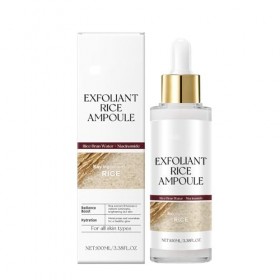 Rice Solution Foliante,Exfoliant Hydratant Visage et Corps au Riz Noir et Blanc,Liquide Dexfoliation Du Corps Naturel,Ydrate