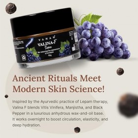 Vanan Valina-F Lepam - Crème de nuit revitalisante aux raisins - Traitement des taches ayurvédique avancé à lextrait de pépi