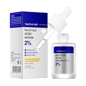 Sérum Anti-Acné à lAcide Salicylique pour une peau nette, Réduit efficacement les boutons, Contrôle lexcès de sébum et bril
