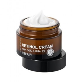 Crème Visage Régénérante au Rétinol, Soin Nuit Anti-Âge Intense pour Lissage des Ridules, Hydratation Profonde et Éclat Imméd