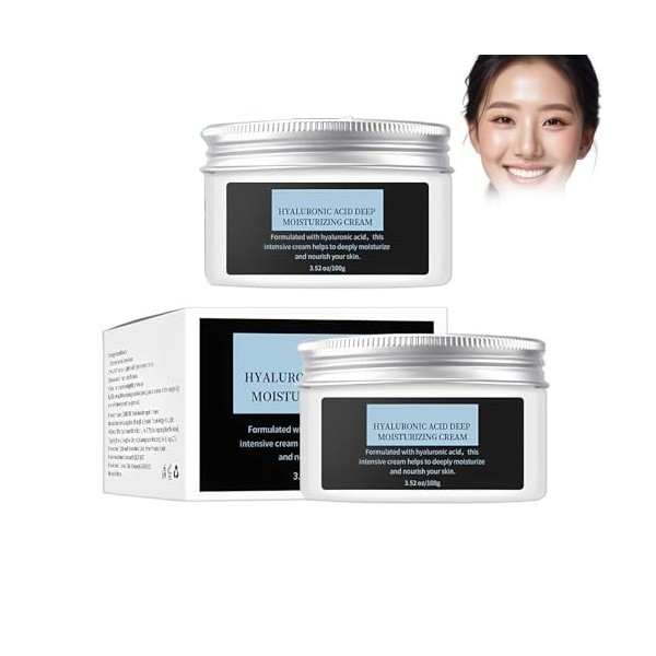 Crème hydratante intensive, peau très sèche & sensible, crème de jour légère sous maquillage, lot de 2 pièces