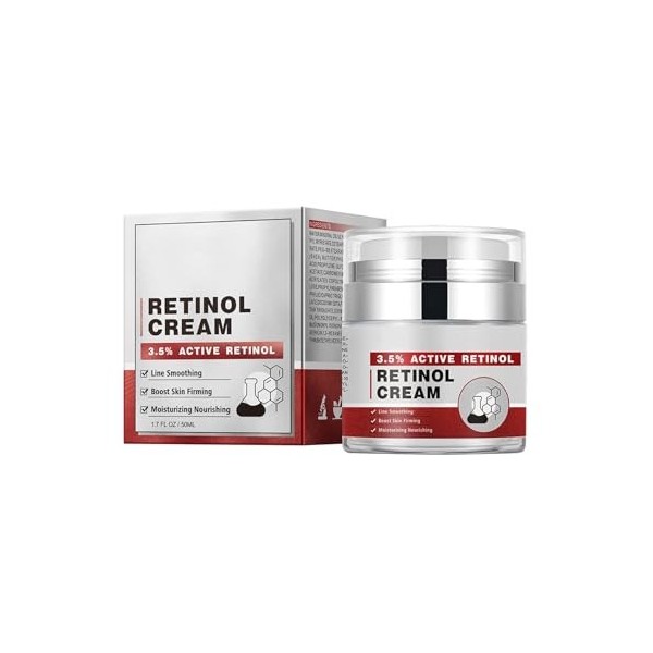 Crème Anti-Rides Au Rétinol - Atténue Les Rides Et Les Lignes Fines, Hydratation Profonde Et Durable Pour Une Peau Plus Ferme